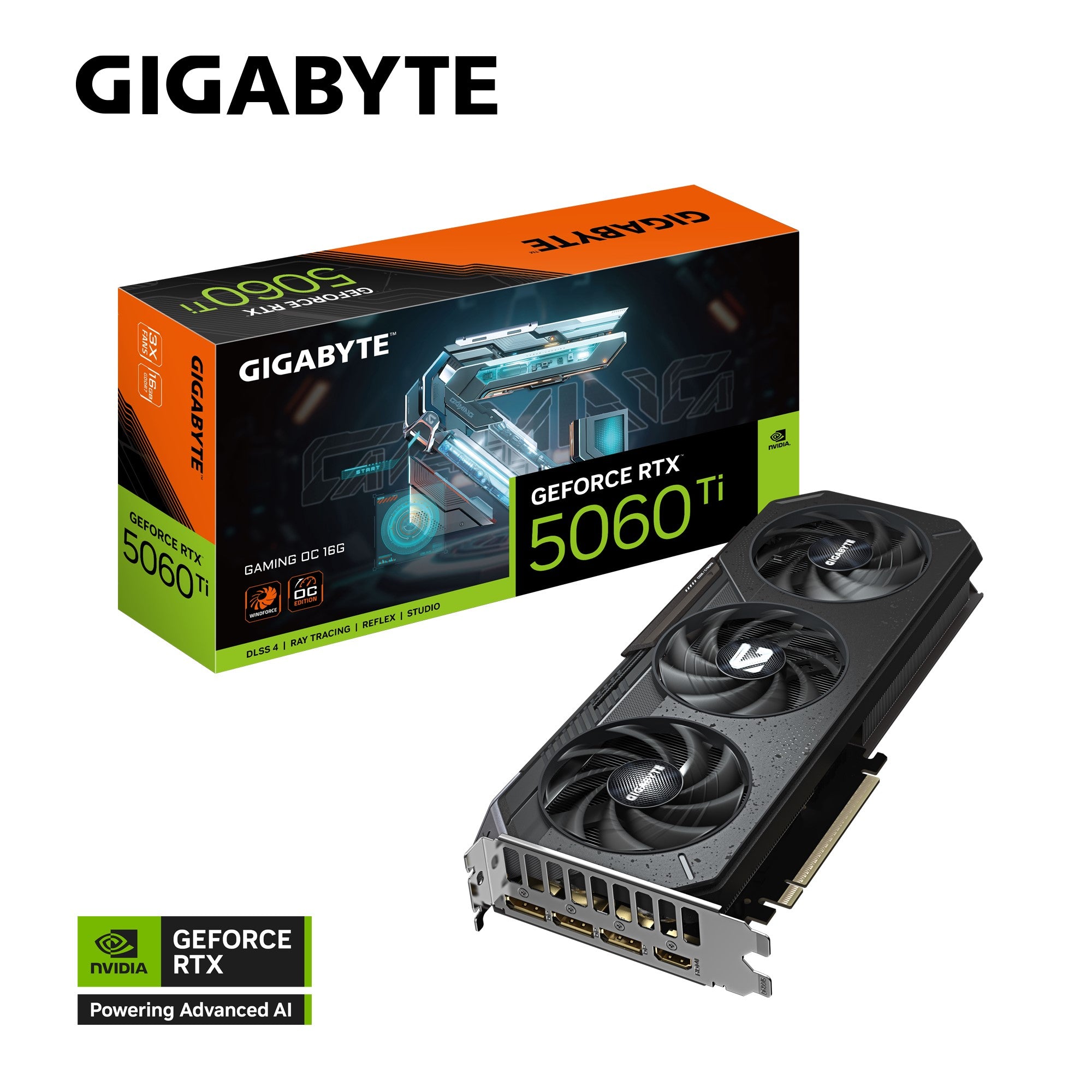 Gigabyte GeForce RTX 5060 Ti GAMING OC 16G, 2647 MHz, CUDA TBD, 28 Gbps, GDDR7, 128 bit, PCI-E 5.0, PSU 650W, DisplayPort 2.1b *3 HDMI 2.1b *1 Gigabyte GeForce RTX 5060 Ti GAMING OC 16G, 2647 MHz, CUDA TBD, 28 Gbps, GDDR7, 128 bit, PCI-E 5.0, PSU 650W, DisplayPort 2.1b *3 HDMI 2.1b *1